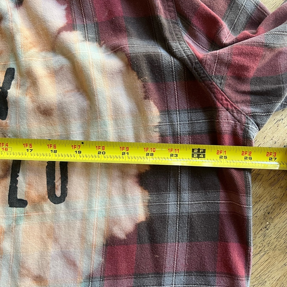 Lake Michigan Upcycled Flannel Plaid Button Down Shirt New Buffalo Beach Mens XL - Picture 9 of 15